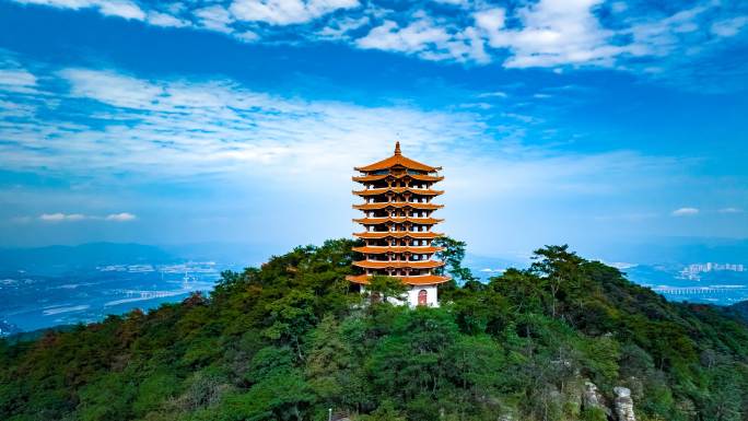 缙云山航拍延时