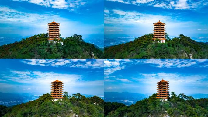 缙云山航拍延时