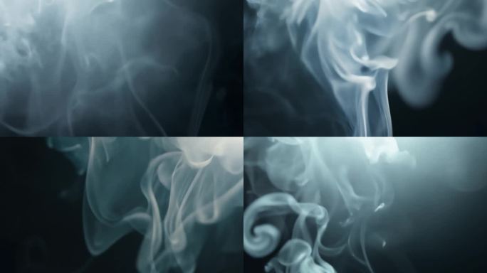 细小烟雾颗粒的缓慢散开