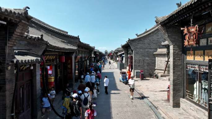 山西太原平遥古城全景古建筑航拍