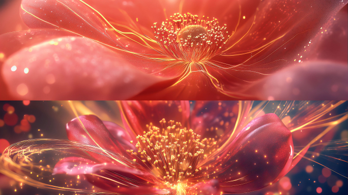 唯美粒子花朵花蕊梦幻背景宽屏