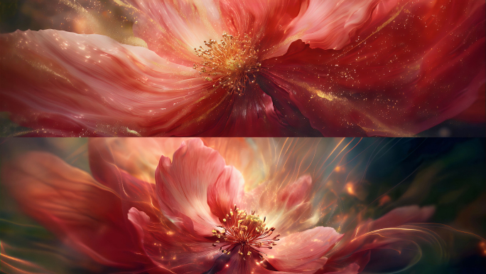 唯美粒子花朵花蕊梦幻背景宽屏