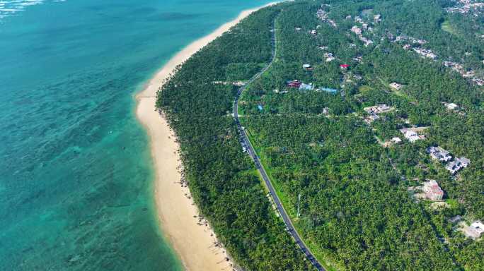 航拍海南环岛旅游公路