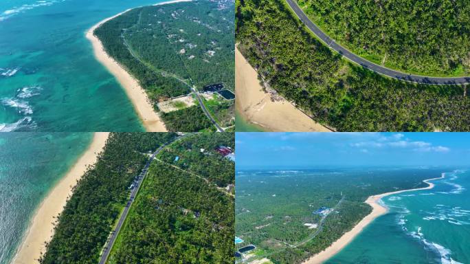 航拍海南环岛旅游公路