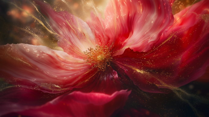 唯美粒子花朵花蕊梦幻背景