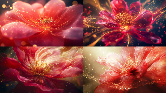 唯美粒子花朵花蕊梦幻背景