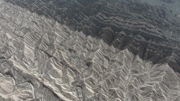 4K新疆喀什木什乡冰蚀地貌航拍