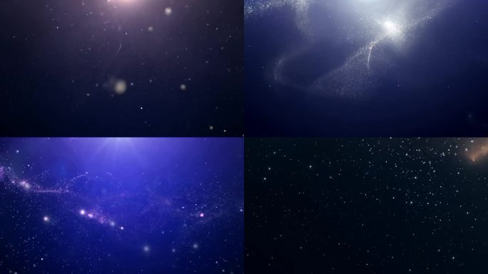微弱星光下的星尘粉尘漂浮