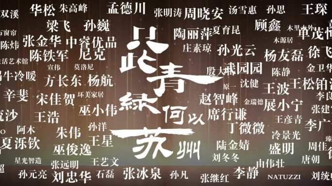 【宽屏】人名名字汇聚