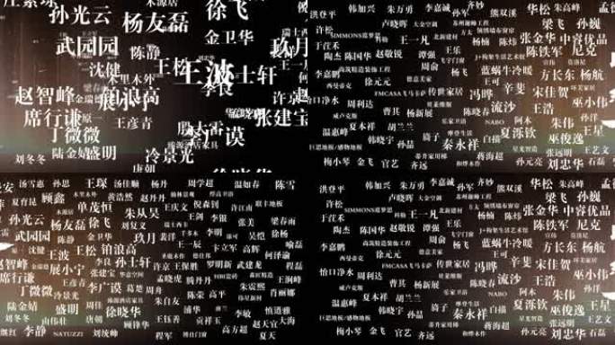 【宽屏】人名名字汇聚