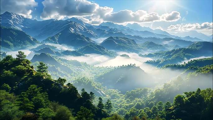 森林阳光大自然植物昆虫风景风光ai素材原