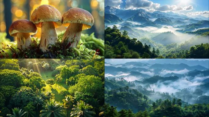 森林阳光大自然植物昆虫风景风光ai素材原