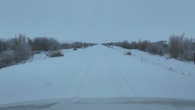 荒漠雪地行驶