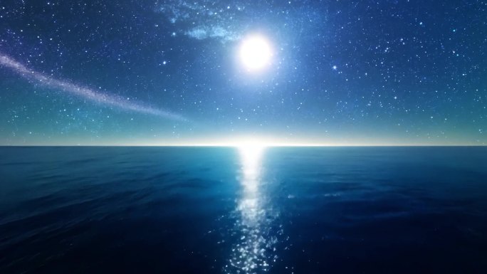 月光  星辰  大海   海面月光