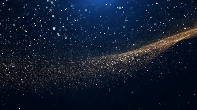 星尘粉尘在黑暗中的闪烁动态