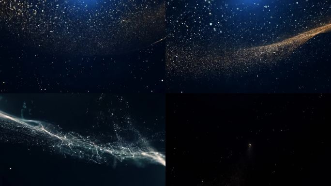 星尘粉尘在黑暗中的闪烁动态