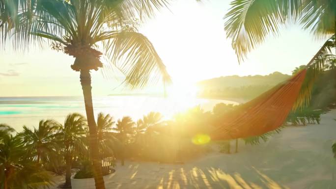 热带椰林 碧海蓝天 悠然浪漫画面