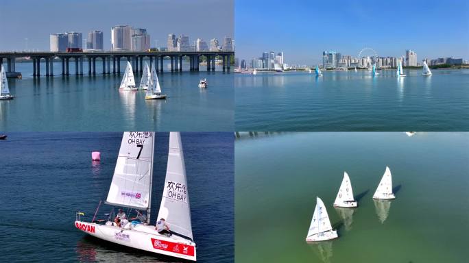 深圳前海帆船赛欢乐港湾 摩天轮 沿江高速