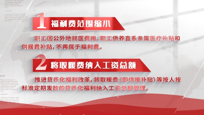 简洁红色政策文字展示