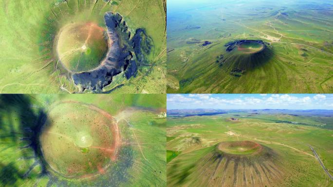 【合集】内蒙古乌兰察布乌兰哈达火山航拍