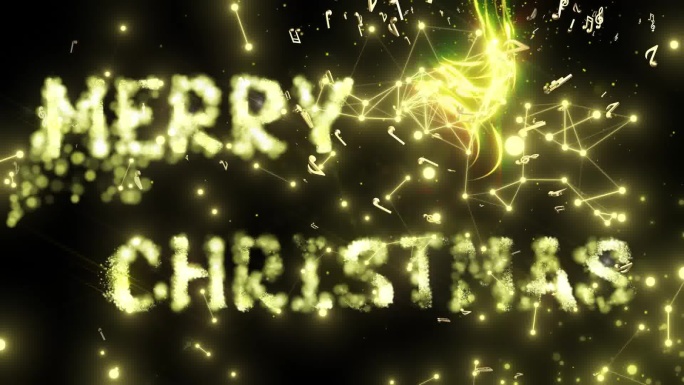 【AE模板】圣诞节平安夜快乐祝福粒子圣诞