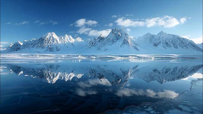 唯美雪山航拍延时日照金山日出云海ai素材
