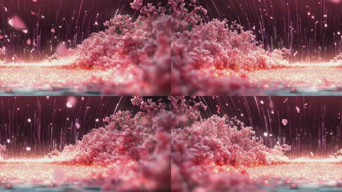 【6K】宽屏 梦幻婚礼粒子花海 节目背景