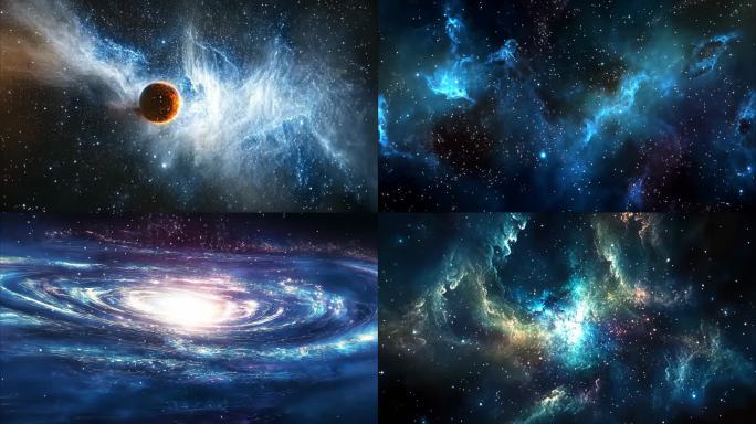 宇宙星空穿梭 浩瀚银河系星空星云