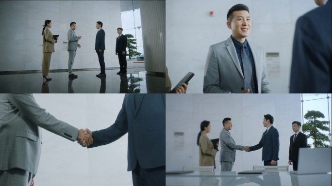 商务人士合作握手交流商务人士合作握手