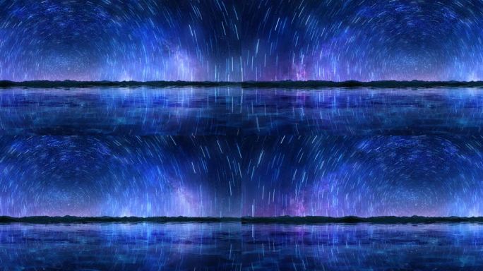 8K海面星空延时背景