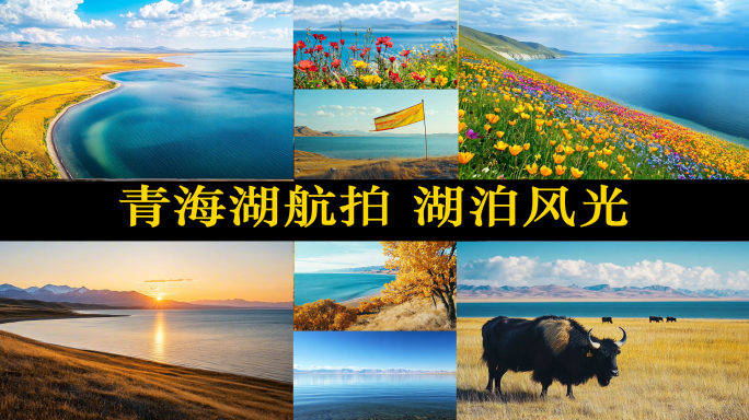 青海湖航拍 青海湖风光 高原湖泊湖泊风光
