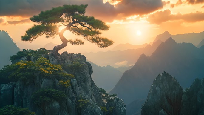 黄山迎客松