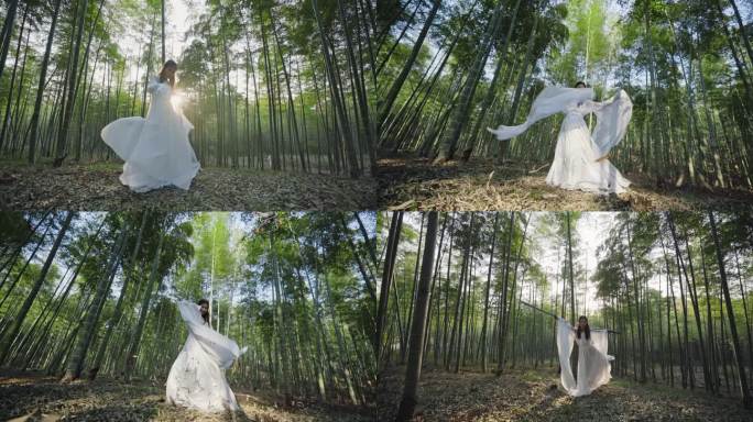 竹林仙女舞剑