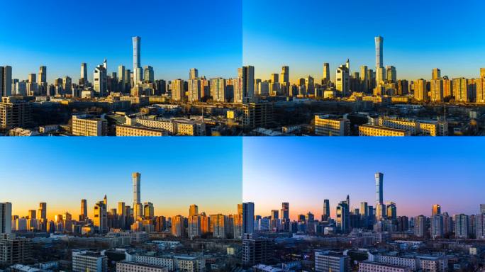 北京中国尊国贸日转夜8k延时