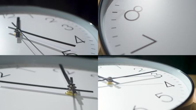 时钟时针快速转动时光流逝时钟光影意境