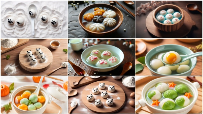 可爱创意造型汤圆