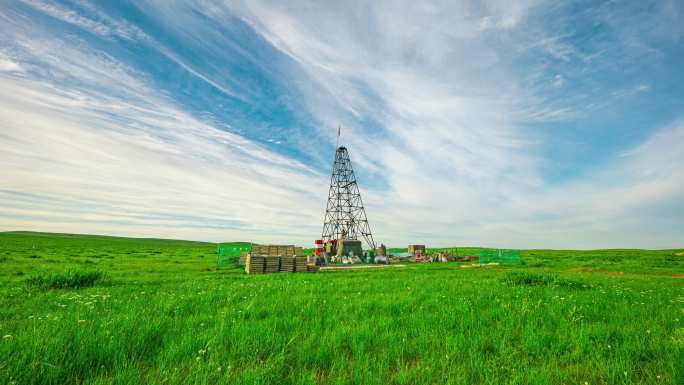 草原勘探 钻探 探矿 钻机（4K延时）