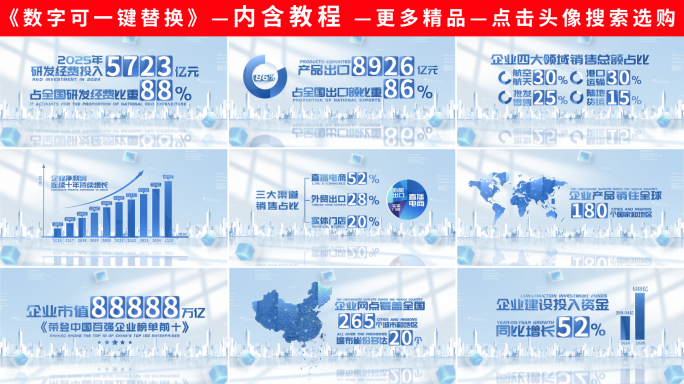 简洁企业数据展示