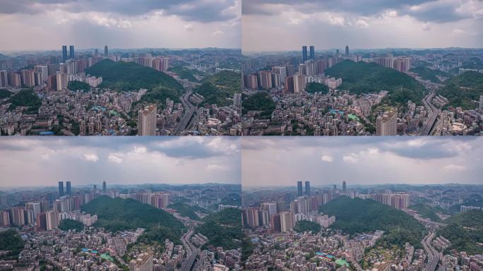 8K震撼贵阳城市风光恶劣天气航拍延时