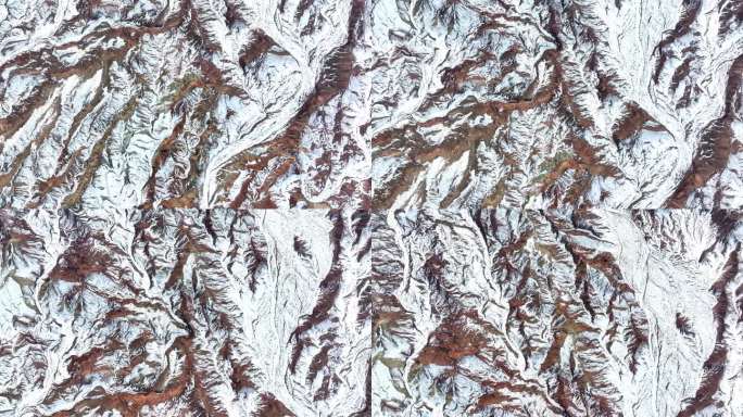 4k航拍彩色大理纹理 大地纹路
