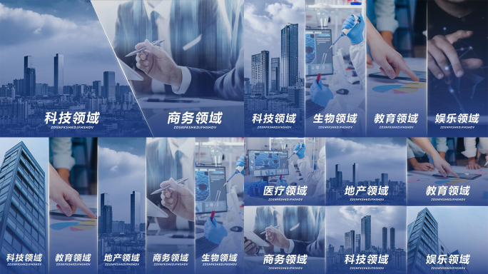 简洁分屏分类图片展示