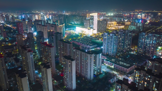 河南郑州市高新区延时摄影 夜景