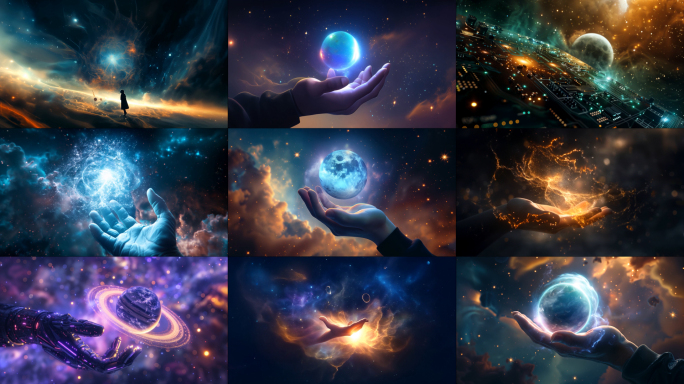 漫步宇宙 手捧星球