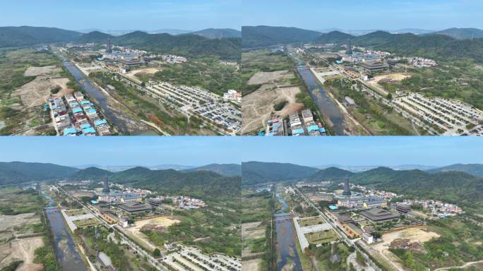 航拍广东省韶关市曲江区南华禅寺万佛宝塔