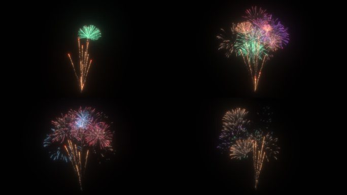 烟花透明通道4K