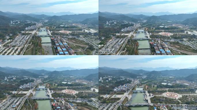 航拍广东省韶关市曲江区南华禅寺万佛宝塔