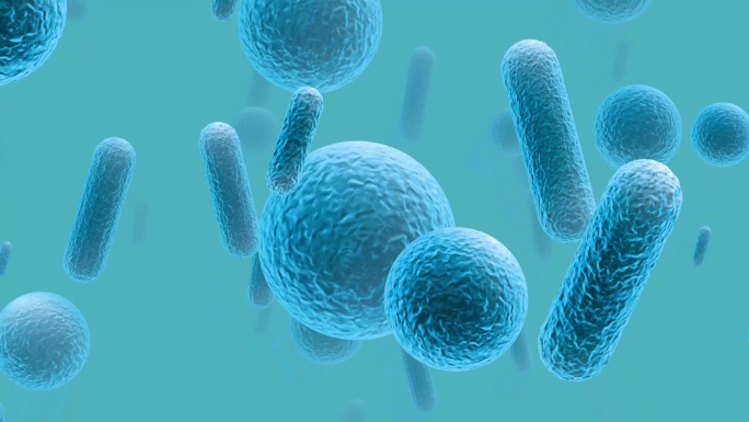 微观细菌 DNA基因链 细胞