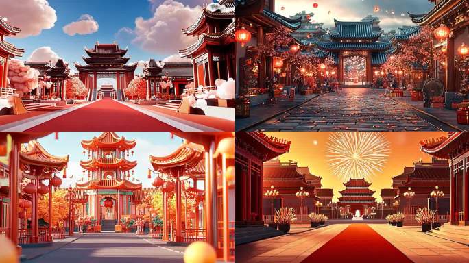 新年剪纸国风2025蛇年新春元宵喜庆背景