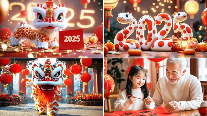 春节新年新春除夕拜年金蛇年2025