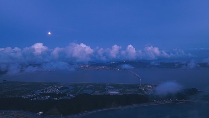 洞头夜景 洞头十五月亮